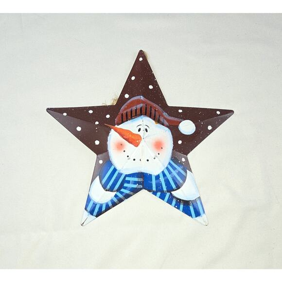 Festive Christmas Decor Bundle – Wood Sign & Snowman Star Ornament - Picture 4 of 5